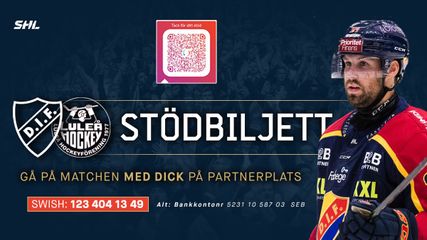 Köp en stödbiljett – chans att gå på match med Dick
